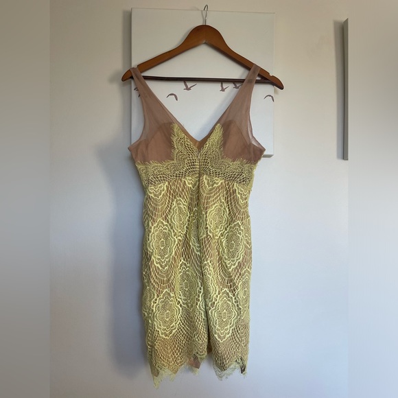 Self Yellow and Tan dress - Picture 2 of 5